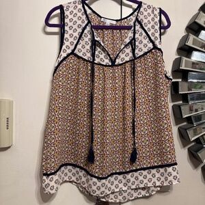 Hippie Patterned Tank Top Size L